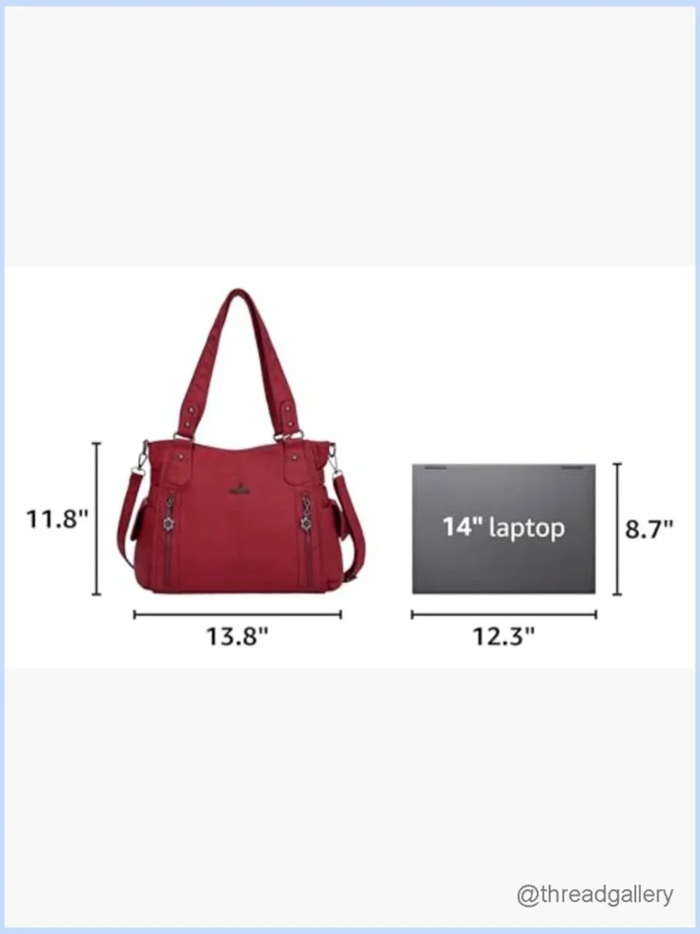 Top-Handle Hobo Purse Roomy Casual Shoulder Bag PU Tote Satchel